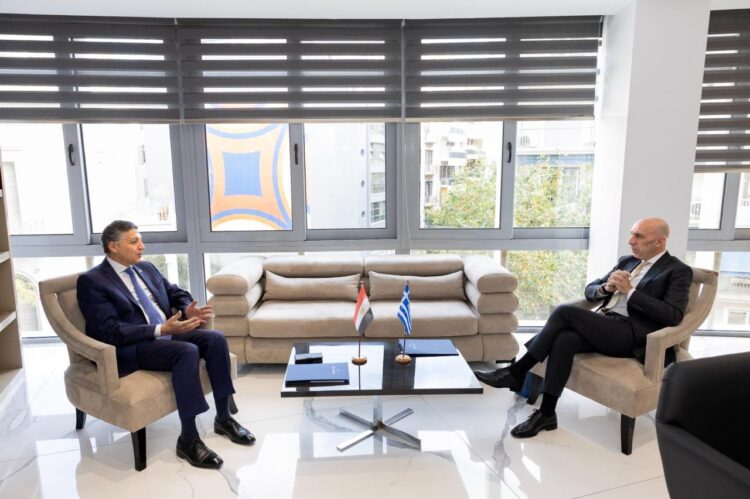 συνάντηση του Προέδρου του ΕΒΕΑ, κ. Γιάννη Μπρατάκου, με τον Πρέσβη της Αιγύπτου στην Ελλάδα, κ. Omar Amer Youssef