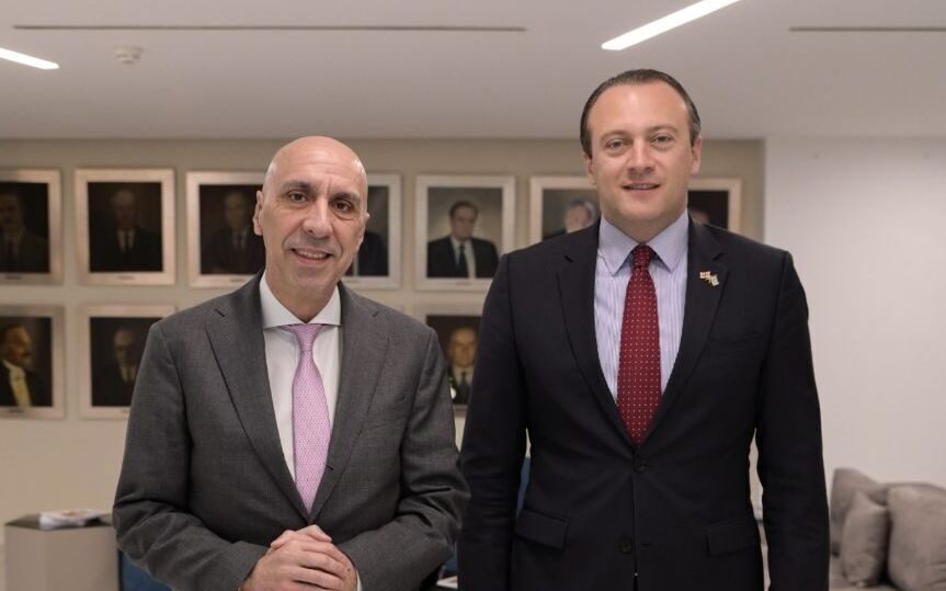 Πρόεδρος του ΕΒΕΑ Γιάννη Μπρατάκου - Πρέσβη της Γεωργίας στην Ελλάδα, κ. Levan Beridze