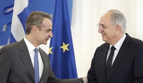 Κυρ. Μητσοτάκης - επίτροπο Αλιείας και Ωκεανών Κώστα Καδή (1)