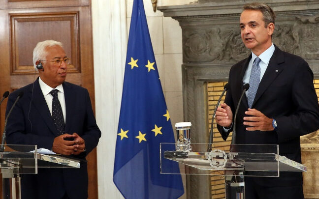 Συνάντηση του Πρωθυπουργού Κυριάκου Μητσοτάκη με τον Πρόεδρο του Ευρωπαϊκού Συμβουλίου Αντόνιο Κόστα