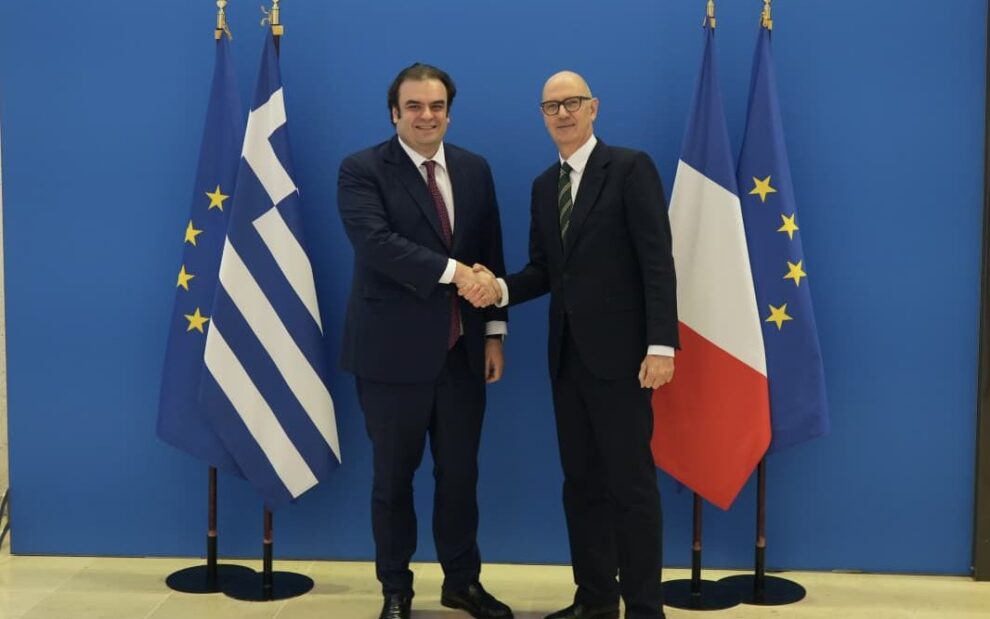 Συνάντηση Κυριάκου Πιερρακάκη με τον υπουργό Οικονομικών της Γαλλίας Roland Lescure