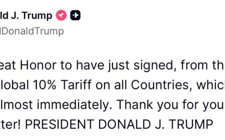 Οι νέοι δασμοί 10% που ανήγγειλε ο πρόεδρος των ΗΠΑ Τραμπ τέθηκαν σε ισχύ