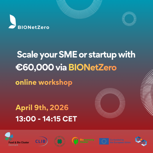 BANNER BIONetZero Online workshop 2 for SMEs & startups