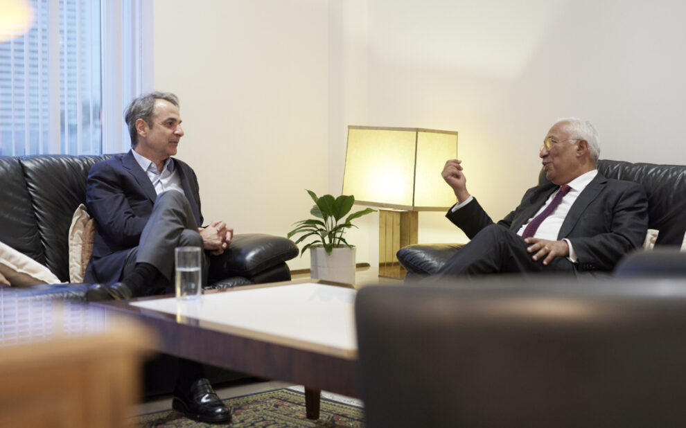 Συνάντηση του Πρωθυπουργού Κυριάκου Μητσοτάκη με τον Πρόεδρο του Ευρωπαϊκού Συμβουλίου Αντόνιο Κόστα