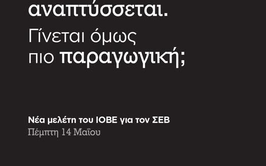 Μελέτη του ΙΟΒΕ για τον ΣΕΒ