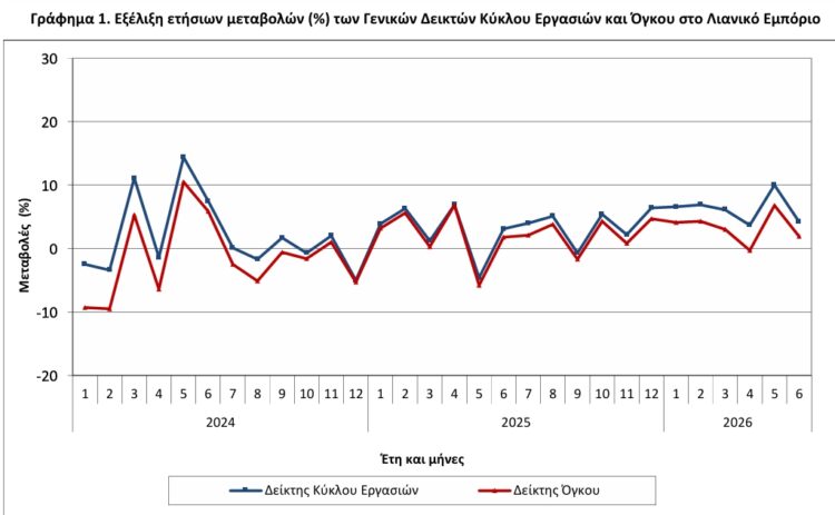 ΕΛΣΤΑΤ - Αύξηση 1,9% σημείωσε ο όγκος των πωλήσεων στο λιανικό εμπόριο τον  Ιούνιο