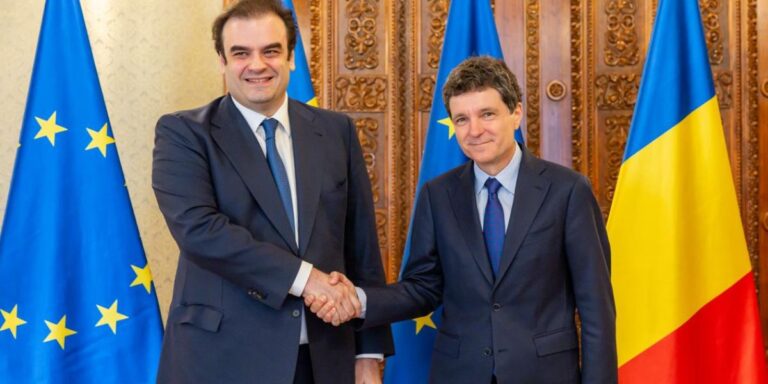 Συνάντηση του Κυριάκου Πιερρακάκη με τον Πρόεδρο της Ρουμανίας Nicușor Dan